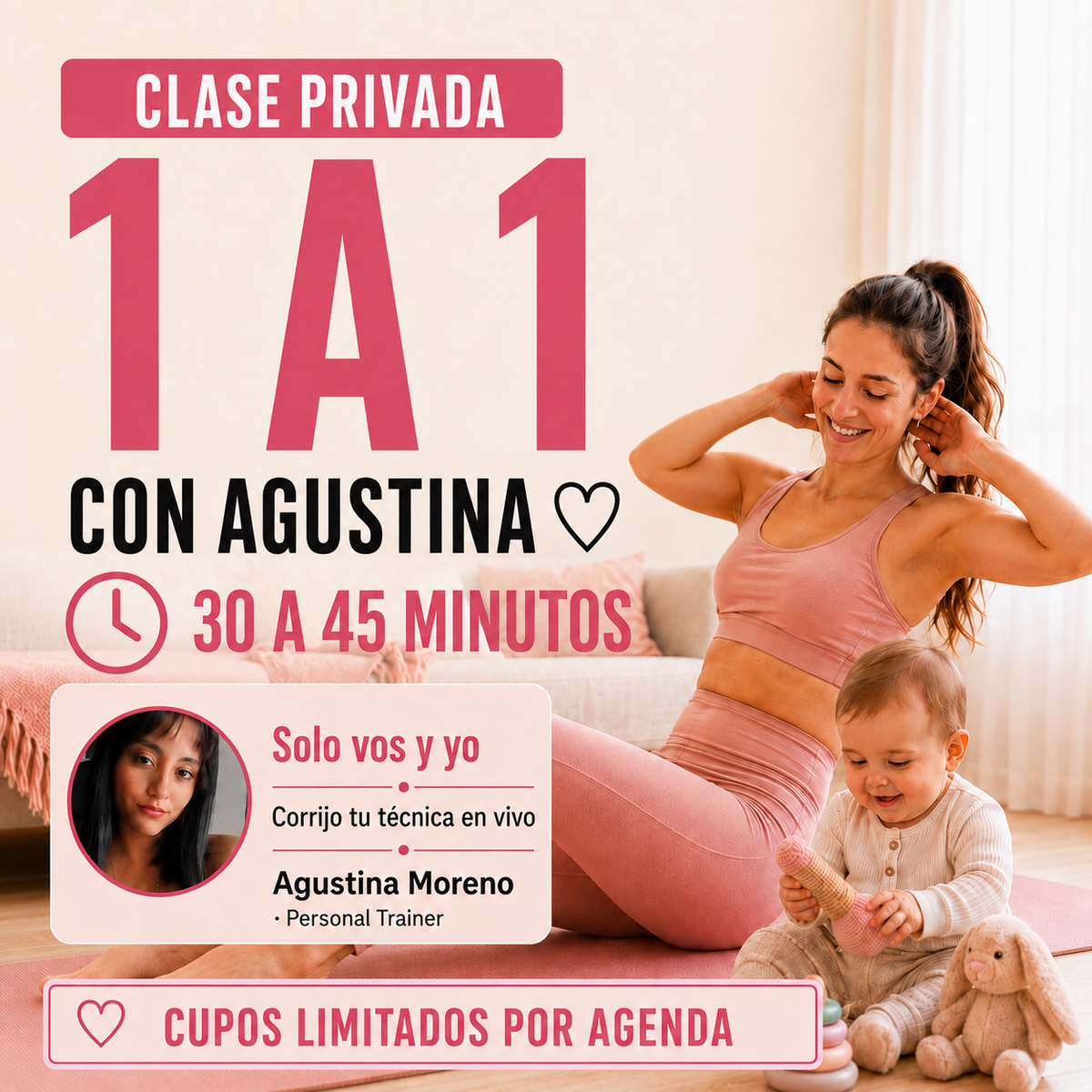 Clase privada 1 a 1 con Agustina · 30 - 45 minutos